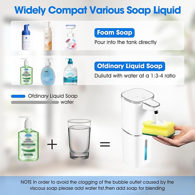 Automatic Foaming Soap Dispenser, Touchless Soap Dispenser, 13.5oz/400ml - Image 5
