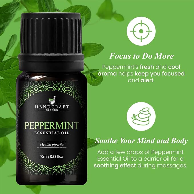 Handcraft Blends Peppermint Essential Oil – 0.33 Fl Oz – 100% Pure and Natural - Image 4