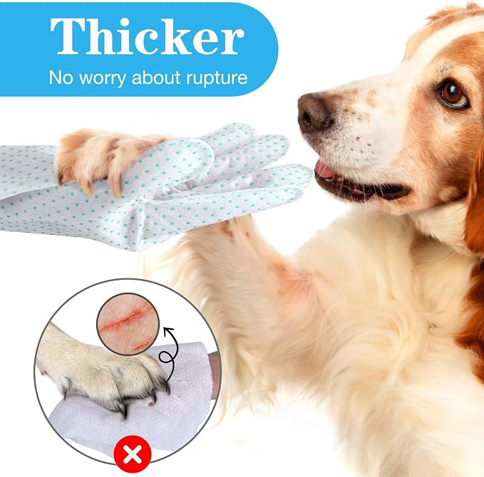 Dog Cleaning Gloves Wipes 15pcs Deodorizing Disposable Pet Grooming Bathing - Image 4