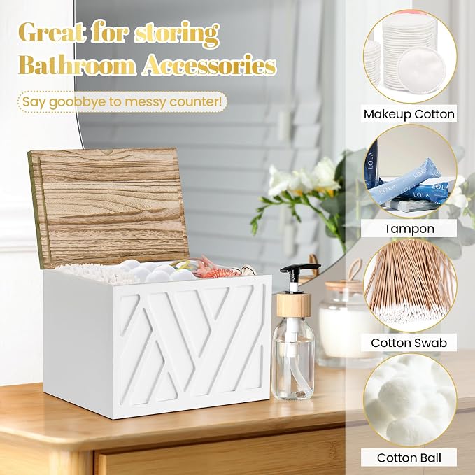 Tampon Holder for Bathroom Decor, Feminine Product Organizer - Image 3