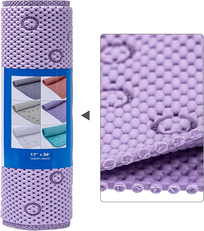 Double Layer Foam Non Slip Bathtub Mat 37x17in, More Comfortable and Thicker by DwellAid