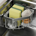 Wall Mounted Sink Caddy Organizer, Carbon Steel Kitchen Sponge Holder by Unknown