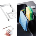 Sponge and Dish Cloth Holder for Kitchen Sink, 2 in 1 Adhesive Sink Dish Sponge by WelcometotheXILIMEN