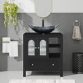 30-Inch Black Bathroom Vanity by Solidee