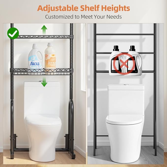 EAGMAK Over The Toilet Storage Rack, 4-Tier Bathroom Organizer - Image 3