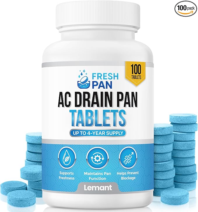 FreshPan AC Drain Pan Tablets | 4 Year Supply of Slow Release AC Condensate Pan by Unknown