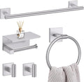 5-Piece Brushed Nickel Bathroom Hardware Set, SUS304 Stainless Steel Bathroom by LairuierBathroomHardwareSet
