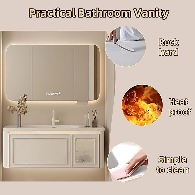 60IN Wall Mounted Bathroom Vanity Set - Image 4