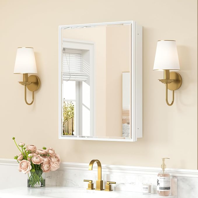 Keonjinn 20" x 26" White Medicine Cabinets by Keonjinn