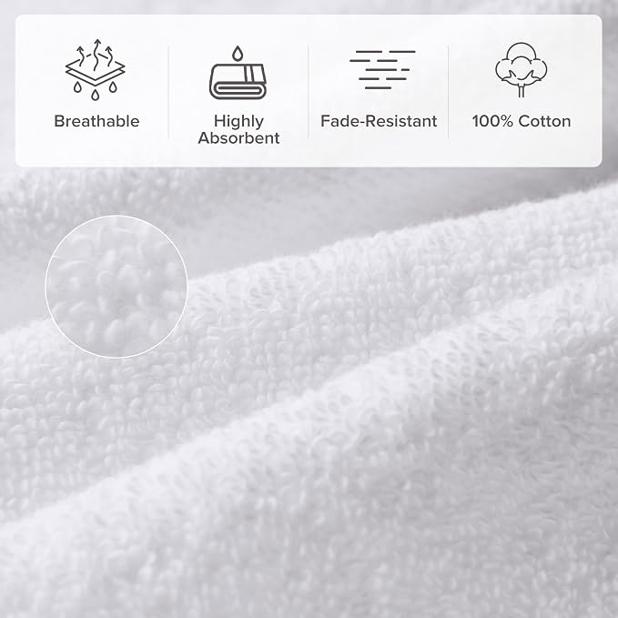 Comfort Spaces Turkish Bathroom Towel Set 6 Piece Luxury Bath Towel Set 2 Hand - Image 2