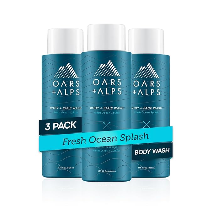 Oars + Alps Men's Moisturizing Face & Body Wash, Body Wash by OarsAlps