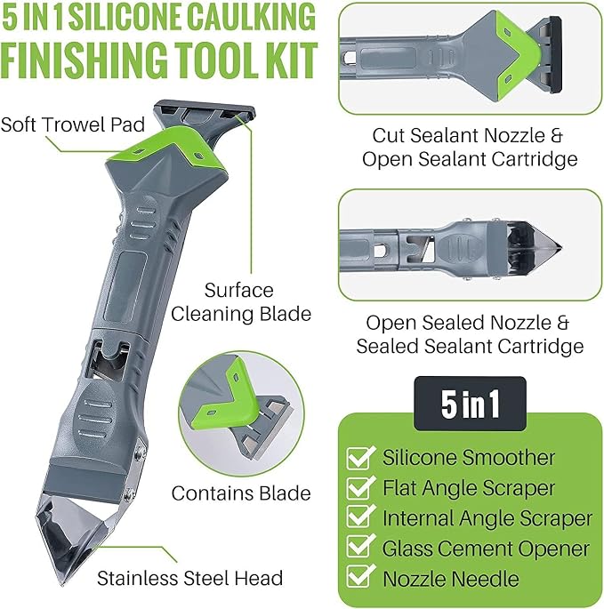 9 in 1caulk smoothingand Grouting Tool, silicone remover，Sealant Trimming and - Image 4