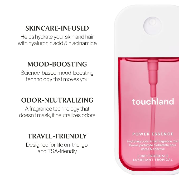 Touchland Hydrating Body & Hair Fragrance Mist, Lush Tropicale, 2 FL. OZ. - Image 5