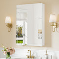 Keonjinn 24 x 32 Inch Medicine Cabinet Mirror, Assembly Required, Large White by Keonjinn