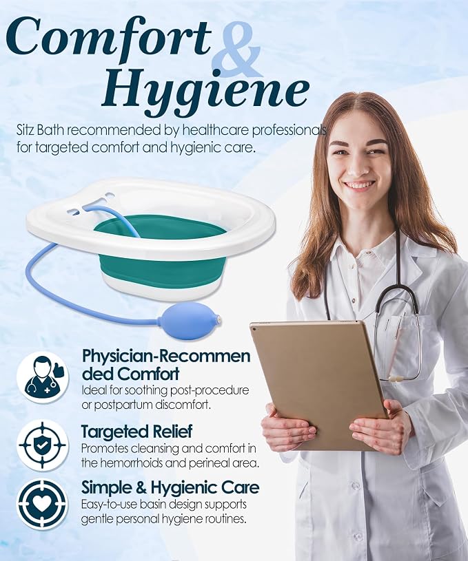 Sitz Bath, Sitz Bath for Toilet Seat, Postpartum and Hemorrhoids Care - Image 2