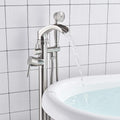Senlesen Brushed Nickel Bathroom Single Handle Freestanding Bathtub Faucet by Senlesen
