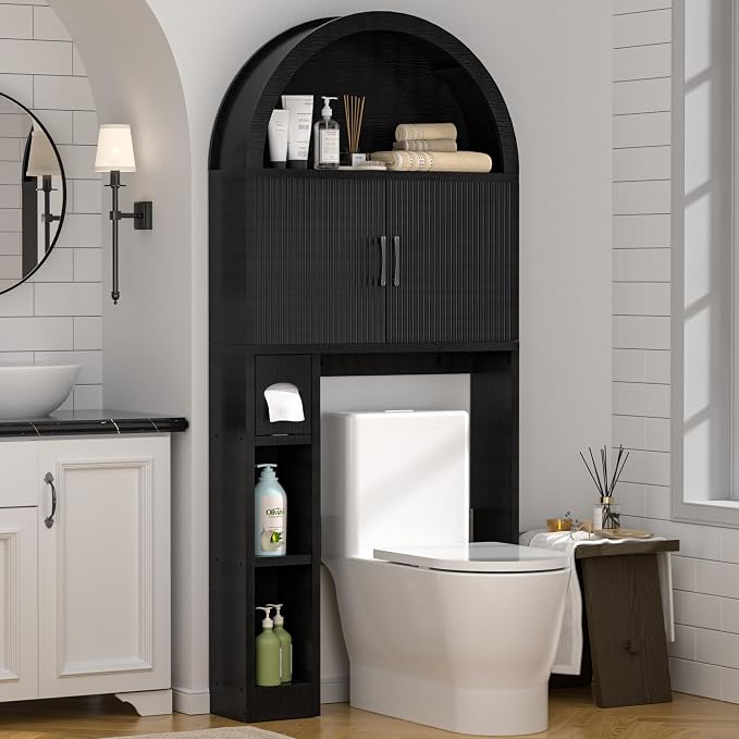 Spurgehom Over The Toilet Storage Cabinet, Bathroom Shelf Organizer Freestanding by Spurgehom