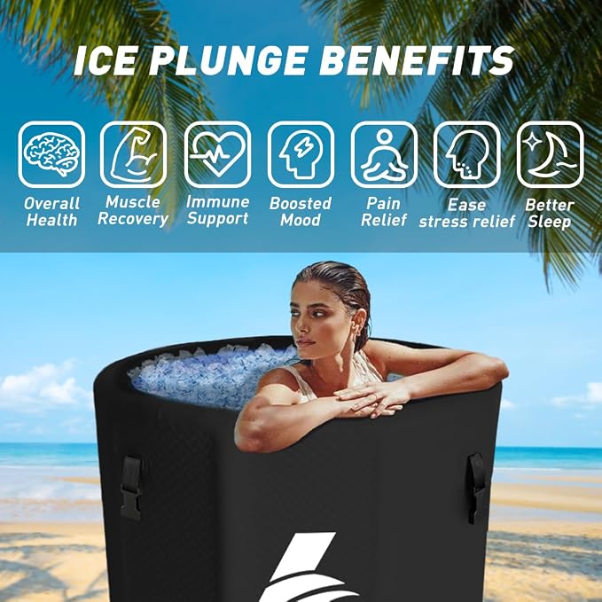 Lumizone Inflatable Cold Plunge Tub 118 Gallons Capacity Ice Bath Portable Ice - Image 2