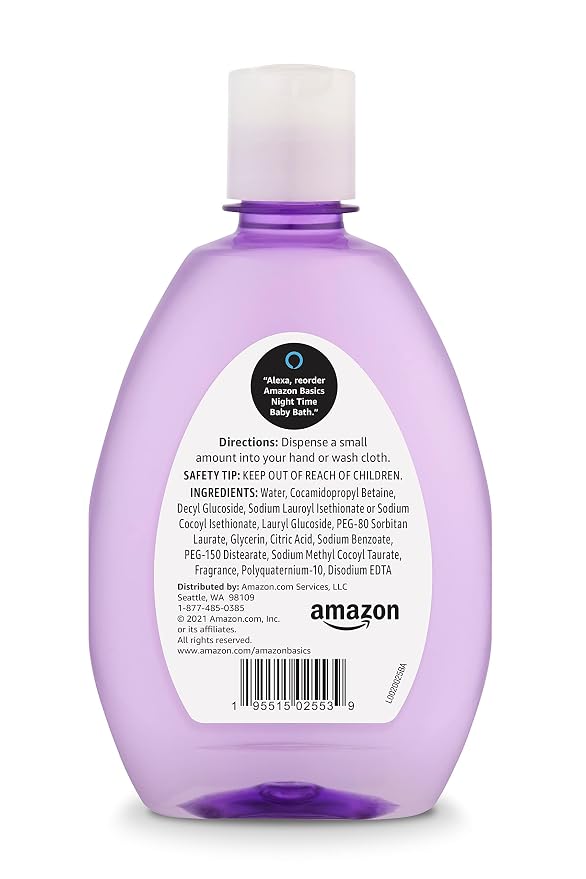 Amazon Basics Hypoallergenic Tear-Free Night-Time Baby Calming Bath, 13.6 Fl Oz - Image 3