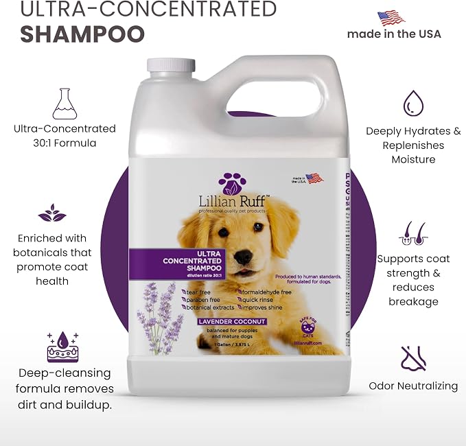 Lillian Ruff PRO Formula Ultra Concentrated Dog Shampoo – Makes 4 Gallons/30 - Image 2