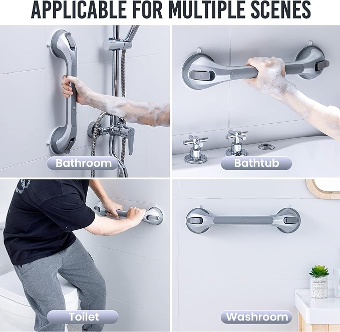 TAILI Shower Grab Bar 2 Pack 16 Inch Suction Grab Bars - Image 7