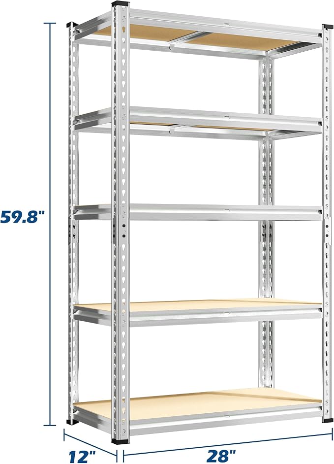 REIBII Storage Shelves 2020LBS Garage Shelving Heavy Duty Metal Shelving - Image 3