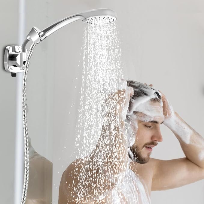 Handheld Shower Head Holder Suction, 360° Adjustable Shower Head Holder Wall - Image 9