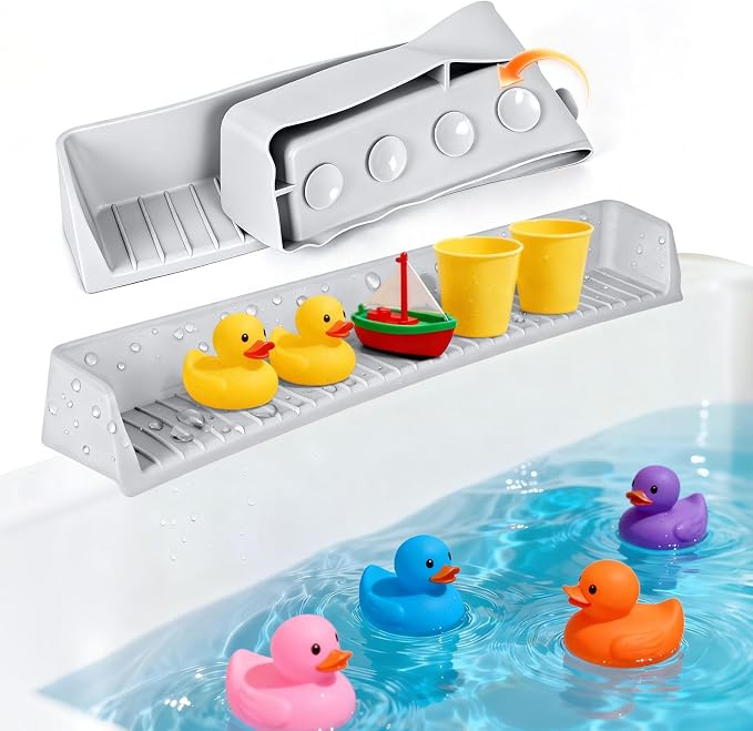 Splash Guard for Bathtub Kids, Longer Silicone Bathtub Splash Guard by Unknown