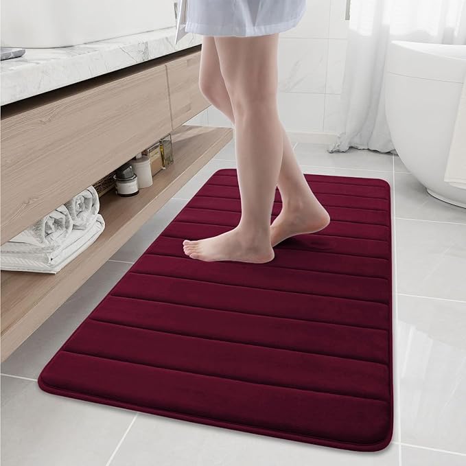 Buganda Memory Foam Bath Mat, Ultra Soft and Non-Slip Bathroom Rugs, Water by Buganda