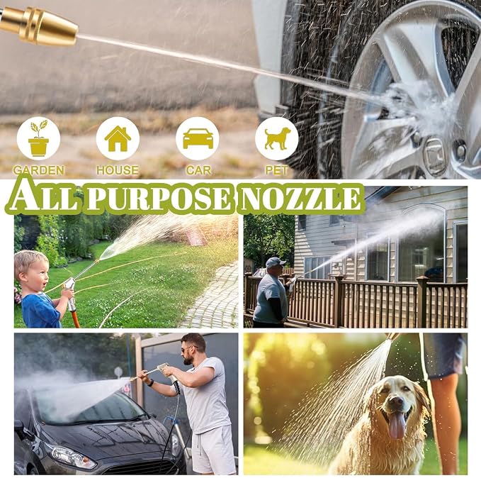 Garden Hose Nozzle Sprayer High Pressure Garden Hose Nozzle Heavy Duty Water - Image 3