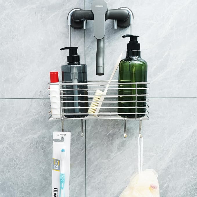 11.02" Shower Caddies, Hanging Shower Rack Bathroom Storage Rack, 304 Stainless - Image 5