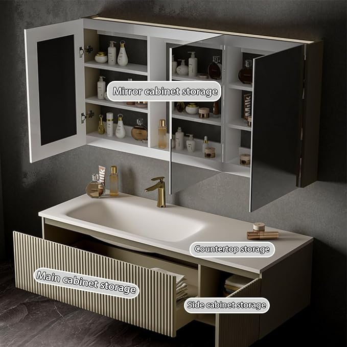 74IN Bathroom Vanity with Sink - Image 2