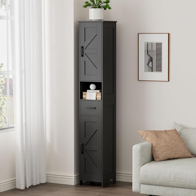 Homhedy 67" H Tall Bathroom Storage Cabinet - Image 7