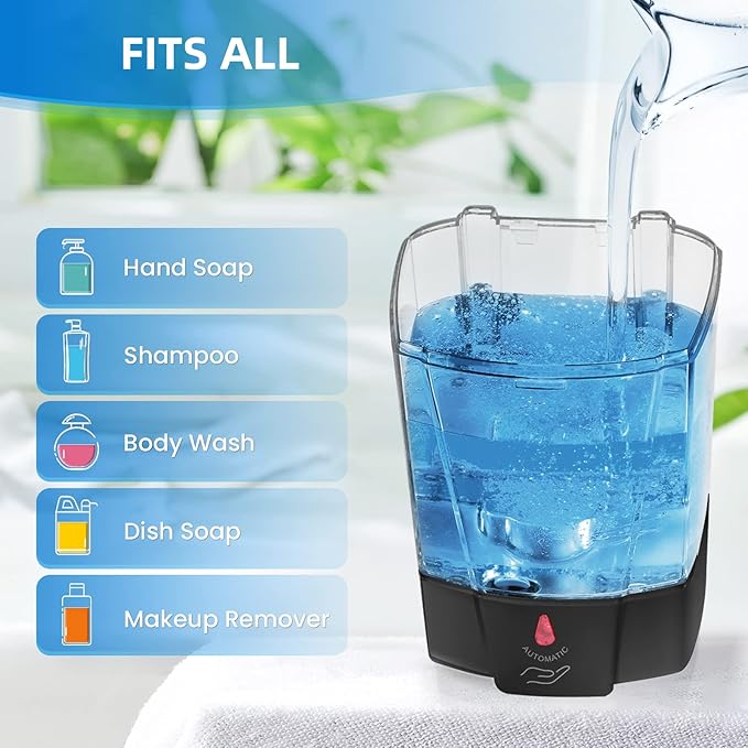SVAVO Automatic Soap Dispenser Hand Soap Dispenser Wall Mount 600m/21 fl.oz - Image 3