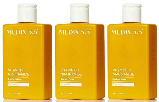 MEDIX Radiant Glow Vitamin C Body Wash W/Niacinamide | Citrus Scented Gentle by Medix55