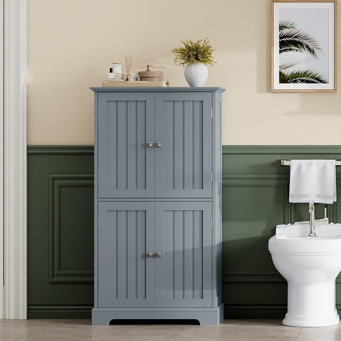 ChooChoo Bathroom Floor Cabinet, Modern Bathroom Storage Cabinet - Image 6