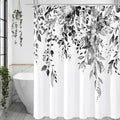 Gibelle Extra Long Shower Curtain 72 x 84, Watercolor Plant Eucalyptus Leaves by Gibelle