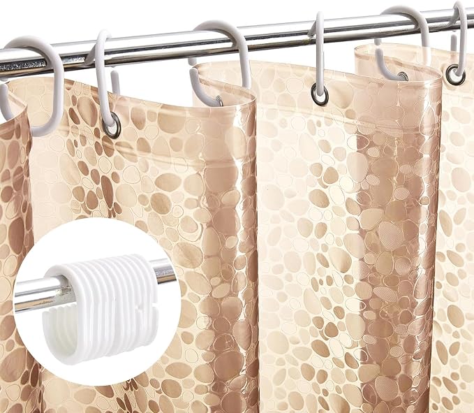 zokyer Clawfoot Tub Shower Curtain Wrap Around Round 180x70 Inch Clear Bathtub - Image 3