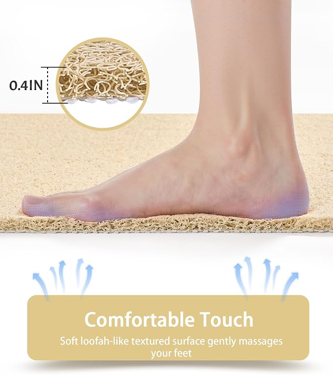Non Slip Shower Mats for Inside Shower, 16x24 Inch, Anti-Slip Bathtub Mats for - Image 4