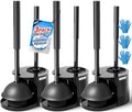 3Pack 2 in 1 Toilet Brush and Plunger Set, Extended Handle Plunger, Toilet Bowl by FORASTO
