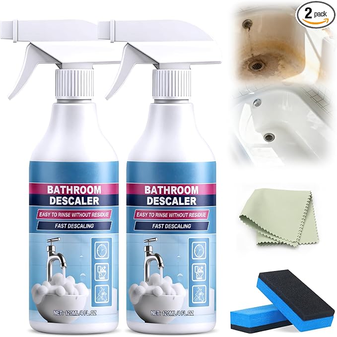 Bathroom Descaler Foam Cleaner, New Bathroom Descaler, Stubborn Stains Cleaner by Unknown