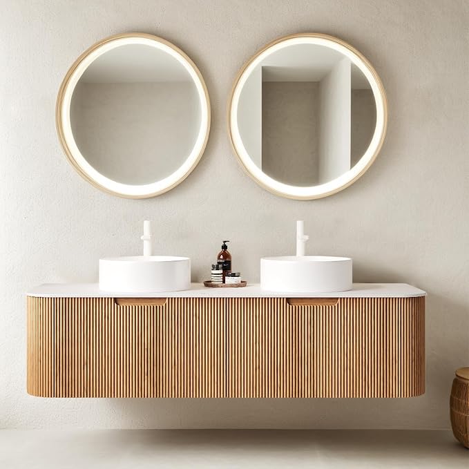 60" Bathroom Vanity with Double Sink, Floating Bathroom Vanities with by Unknown
