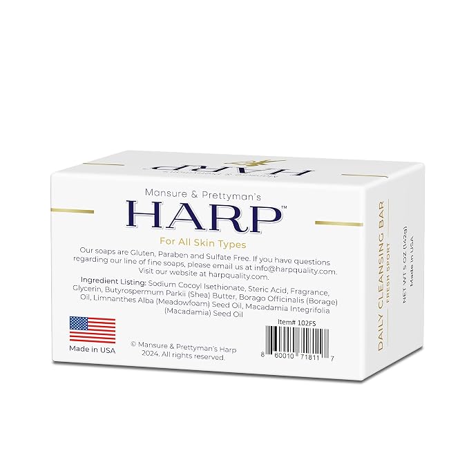 HARP pH-Balanced Body Wash Bar. 100% Syndet. Protects Moisture Barrier - Image 9