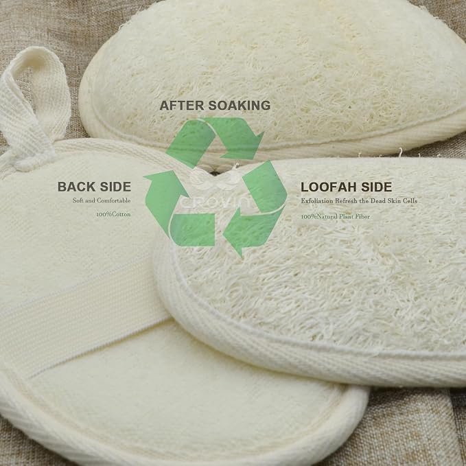 Natural Loofah Exfoliating Body Scrubber, Made - Image 5