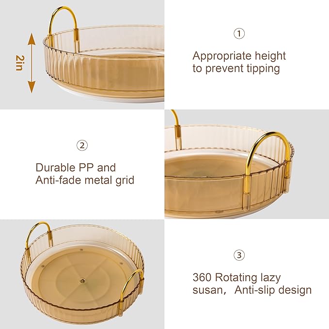 YCIA&DONE 360 Rotating Makeup Organizer and Storage - Image 3