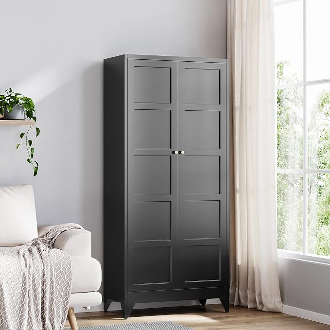Yizosh Metal Pantry Cabinet, by Yizosh