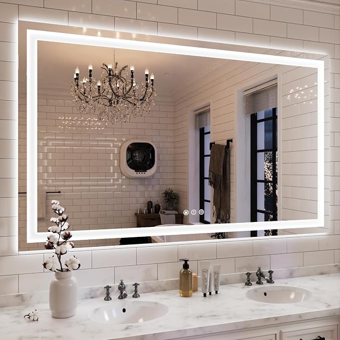 ISKM 66'' x 36'' LED Mirror for Bathroom Lighted Vanity Mirror for Wall Front by ISKM-IStillKeepMovin