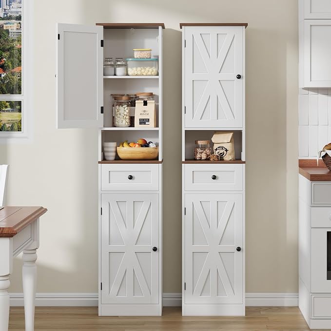 67" H Tall Bathroom Cabinet, Narrow Storage Cabinet - Image 4