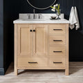 ARIEL Cambridge 37 Inch Oak Bathroom Vanity by Ariel
