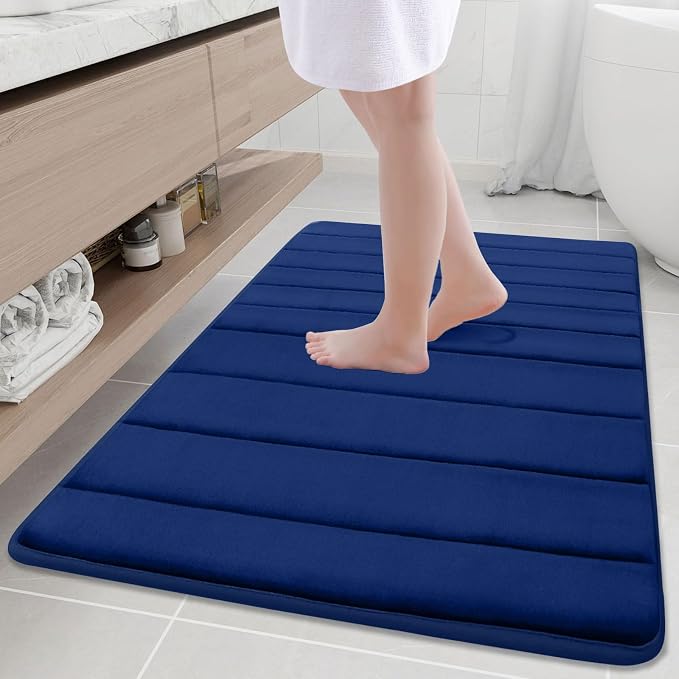 Buganda Memory Foam Bath Mat, Ultra Soft and Non-Slip Bathroom Rugs, Water by Buganda